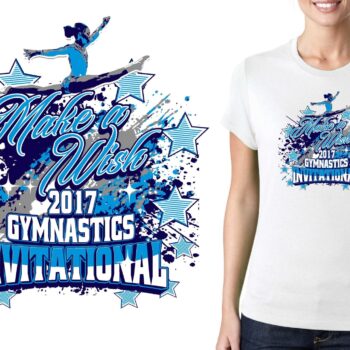 PRINT 2017 MAKE A WISH JOGA USAIGC gymnastics logo design