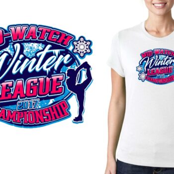 PRINT 2017 Mid Wach Winter League Championship cheer logo design