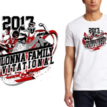 PRINT 2017 Colonna Family Invitational January 22 wrestling logo design