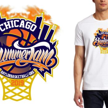 PRINT 2019 Chicago Summer Jam IL Basketball logo design