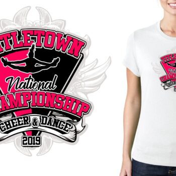 PRINT 2019 Titletown National Championship CHEER DANCE logo design