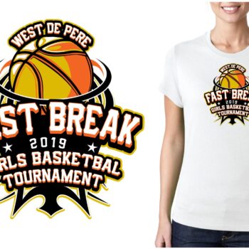 2019 West De Pere Fastbreak Tournament IL BASKETBALL logo design