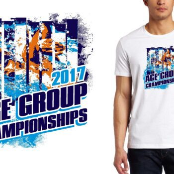PRINT 2017 Age Group Championships swim logo design