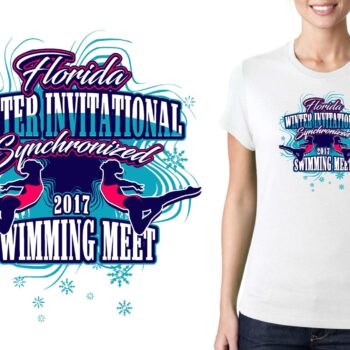 9 2017 Florida Winter Invitational Synchronized Swimming Meet synchronized swim logo design