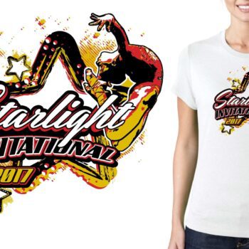 PRINT 2017 Starlight Invitational gymnastics logo design