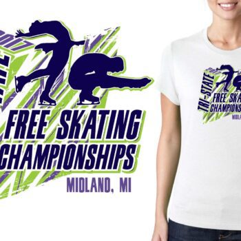 PRINT 2017 Tri State Free Skating Championships skating logo design