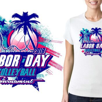 PRINT labor day event logo design