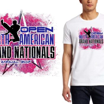 17 24th Annual Open North American Grand Nationals martial arts logo design