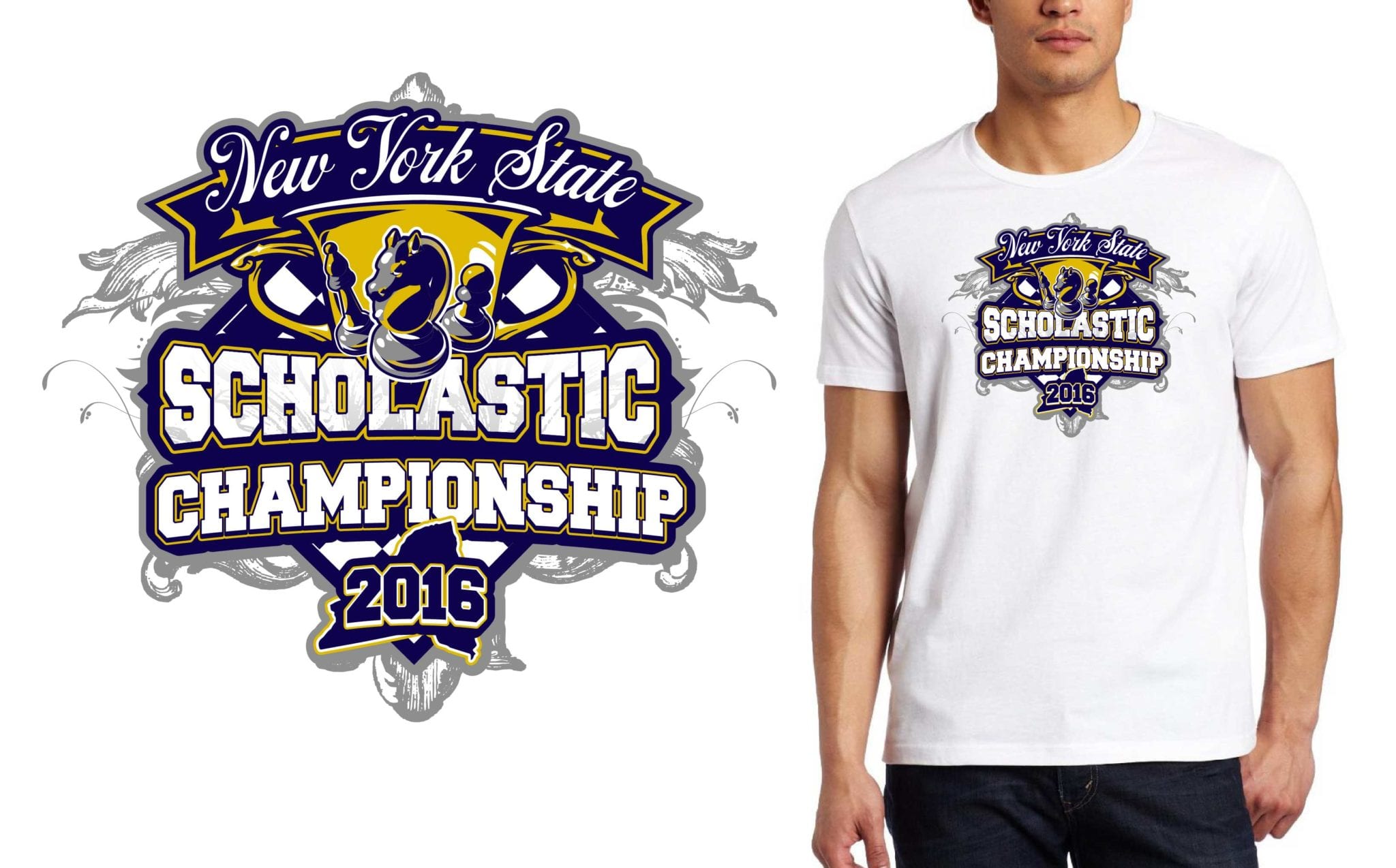 New York State Scholastic Championships Sample Logo Design - UrArtStudio