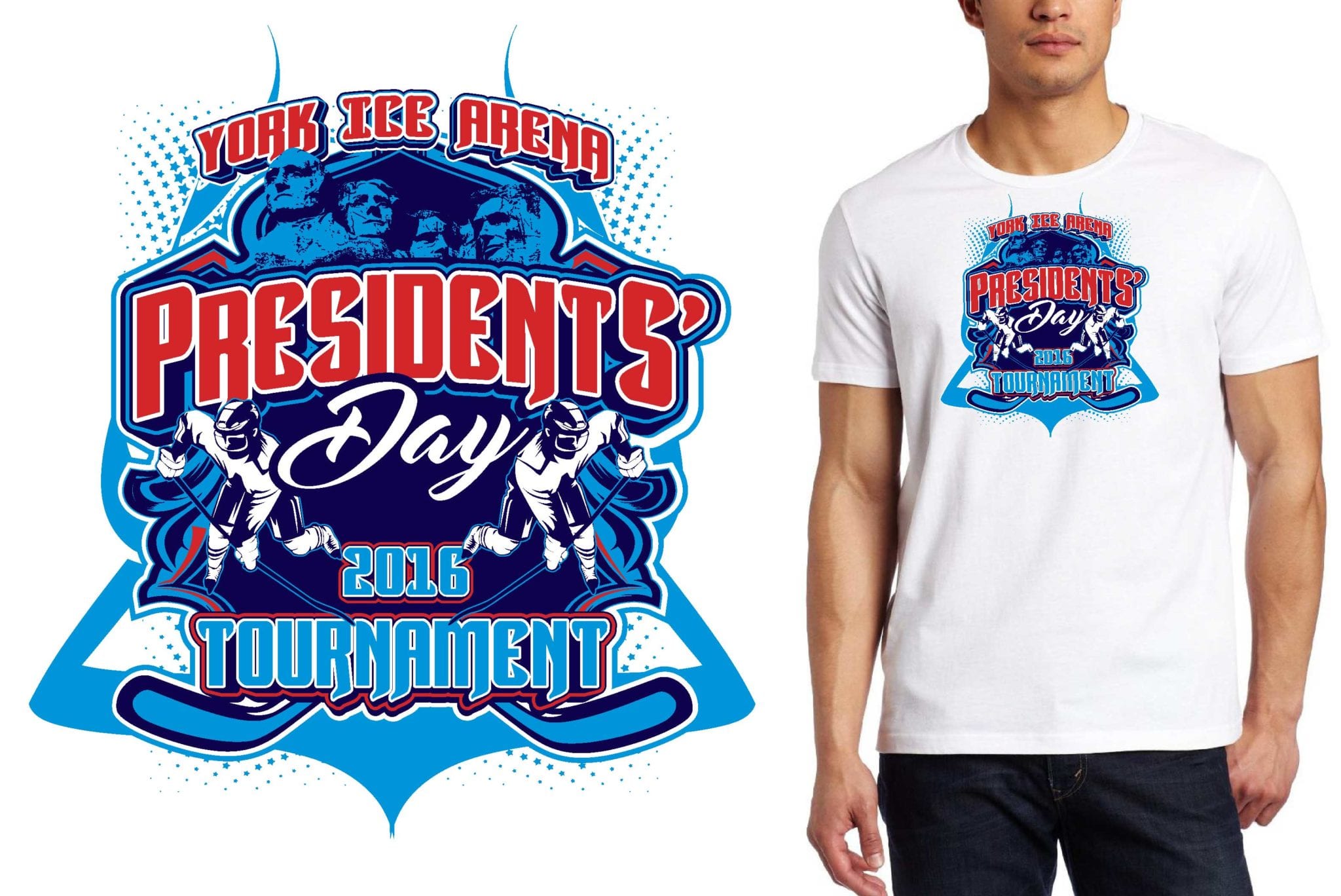 YIA Presidents Day Tournament logo design UrArtStudio