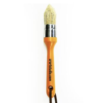 orange pointed oval brush long handle 0