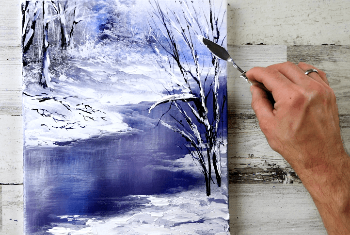 Warm Winter Landscape Art Tutorial Urartstudio