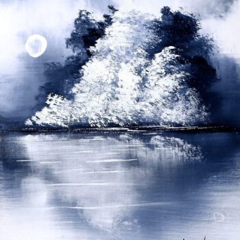 Black and White Island | EASY for BEGINNERS | Abstract Landscape0