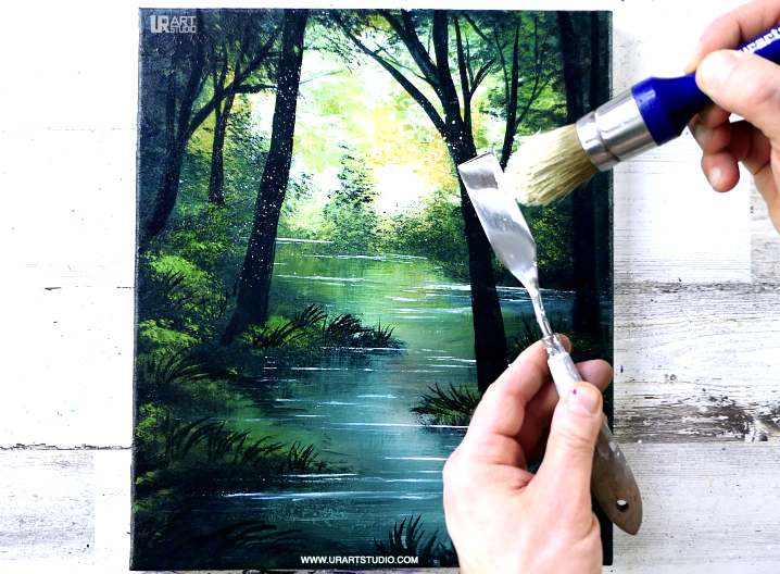 How to paint green landscape, EASY. PAINTING for BEGINNERS