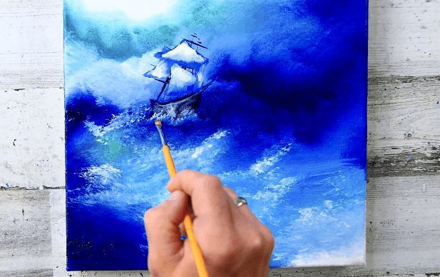 How Fan Paintbrushes Transform Acrylic Landscapes