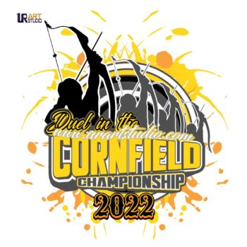DUEL IN THE CORNFIELD CHAMPIONSHIP 2022 ARCHERY LOGO DESIGN FOR PRINT
