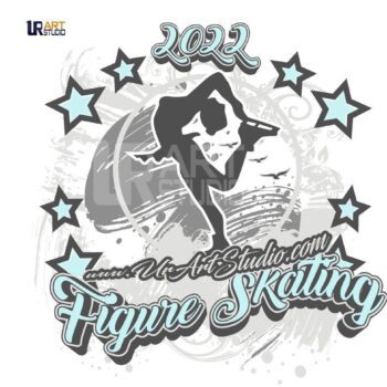 FIGURE SKATING 2022 LOGO DESIGN FOR PRINT