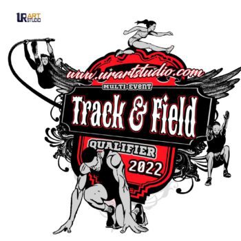 TRACK AND FIELD MULTI EVENT QUALIFIER PRINTABLE VECTOR LOGO DESIGN 2022