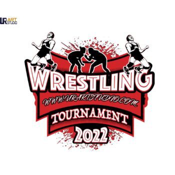 WRESTLING TOURNAMENT 2022 DOWNLOADABLE VECTOR LOGO DESIGN