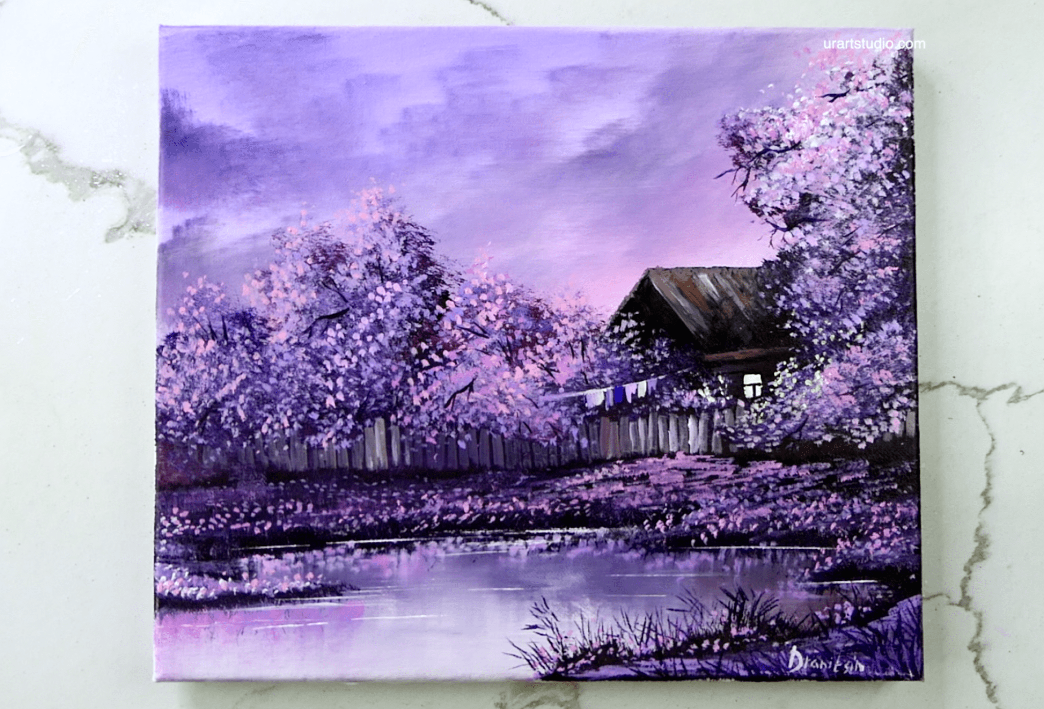 Lavender Painting Acrylic