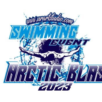 ARCTIC BLAST 2023 SWIMMING EVENT VECTOR LOGO DESIGN FOR PRINT