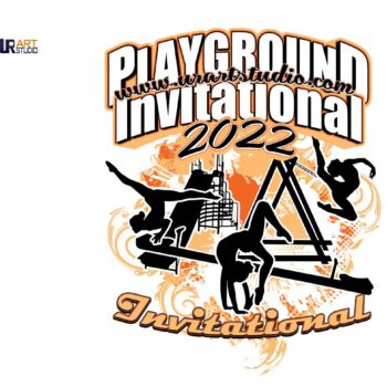 GYMNASTICS PLAYGROUND INVITATIONAL 2022 VECTOR LOGO DESIGN FOR PRINT 2022