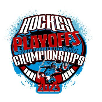 HOCKEY PLAYOFFS CHAMPIONSHIPS 2023 VECTOR LOGO DESIGN FOR PRINT