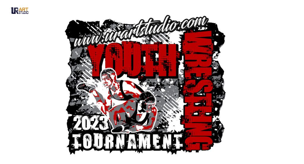 WEST REGION CHAMPIONSHIP 2023 WRESTLING VECTOR LOGO DESIGN FOR