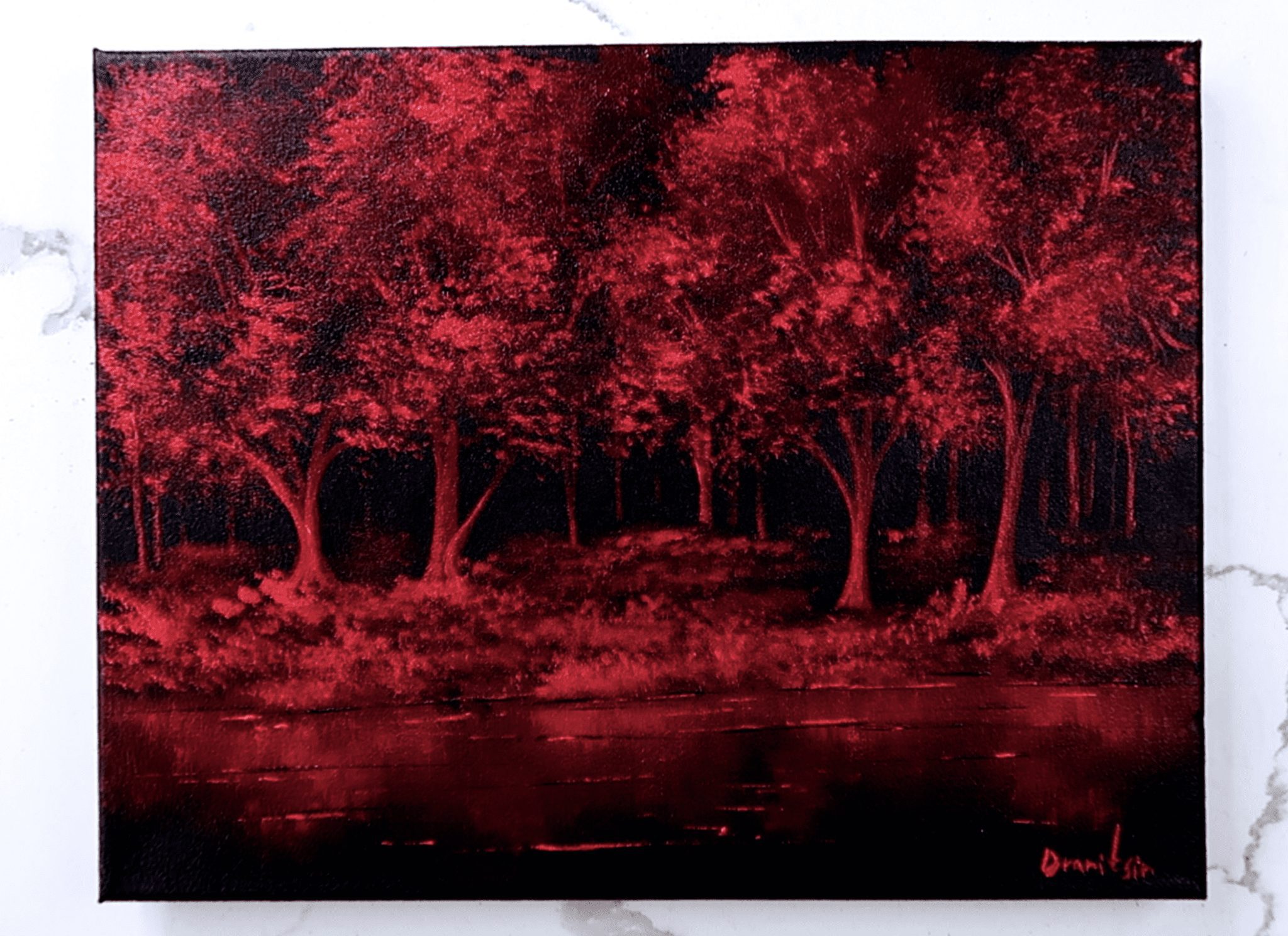 Red Oblivion Acrylic Painting - Brian Sloan Artist - Paintings & Prints,  Landscapes & Nature, Other Landscapes & Nature - ArtPal