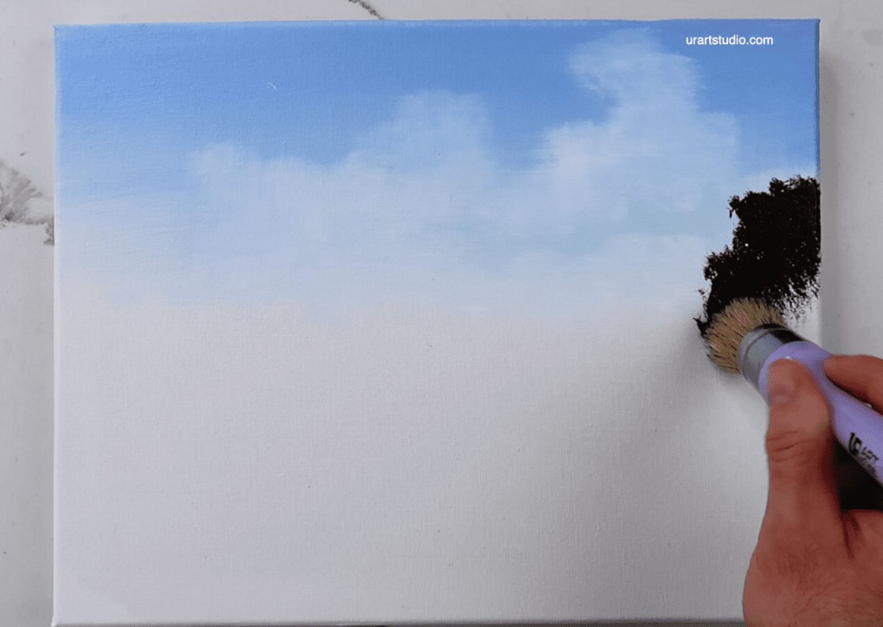 How Fan Paintbrushes Transform Acrylic Landscapes