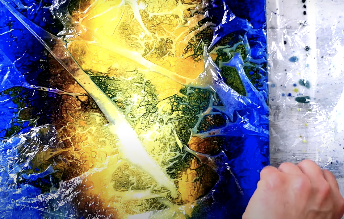 Plastic Wrap Painting