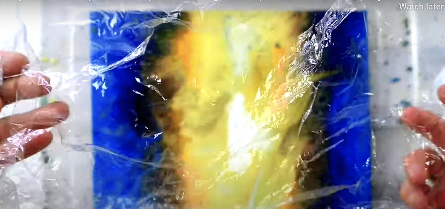 WATER SPLASH PLASTIC WRAP ACRYLIC EFFECT UrArtStudio