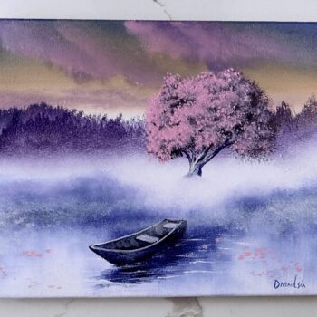 through fog acrylic landscape painting 2