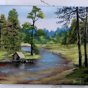 perfect hiding place acrylic landscape art