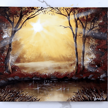 blinding light ACRYLIC LANDSCAPE PAINTING