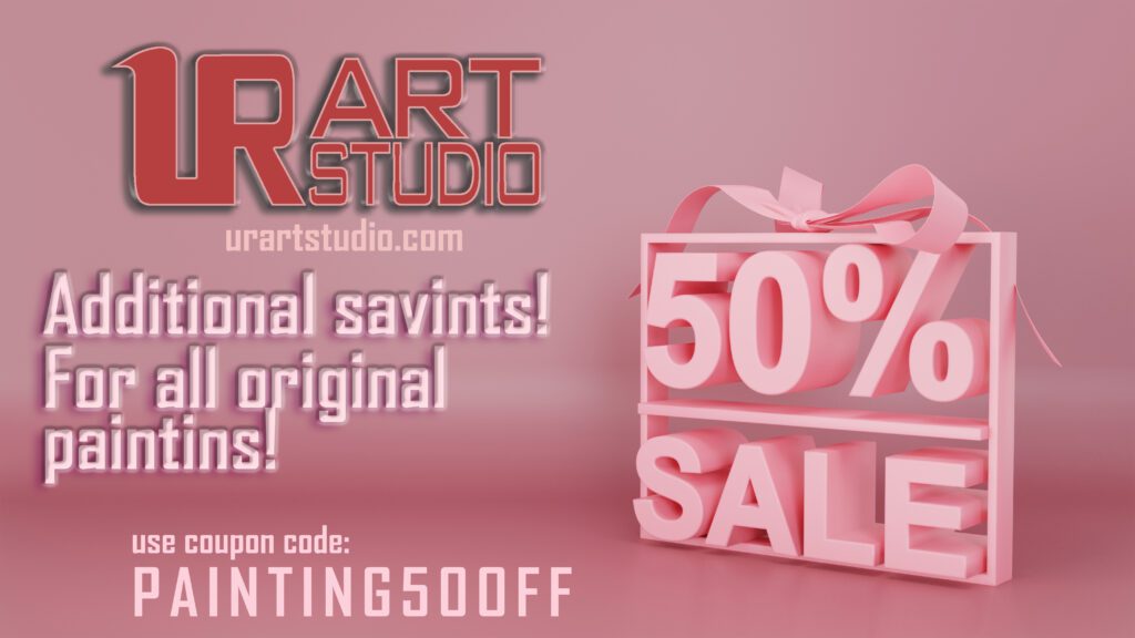 50 OFF HUGE SALE ON ALL ORIGINAL ACRYLIC PAINTINGS BY UrArtStudio