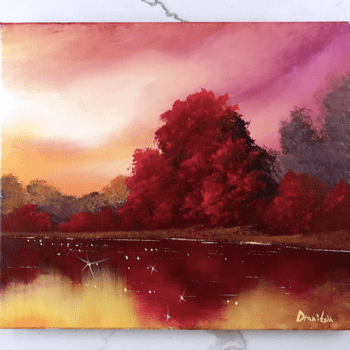 MAGNIFICENT SKY ACRYLIC LANDSCAPE PAINTING