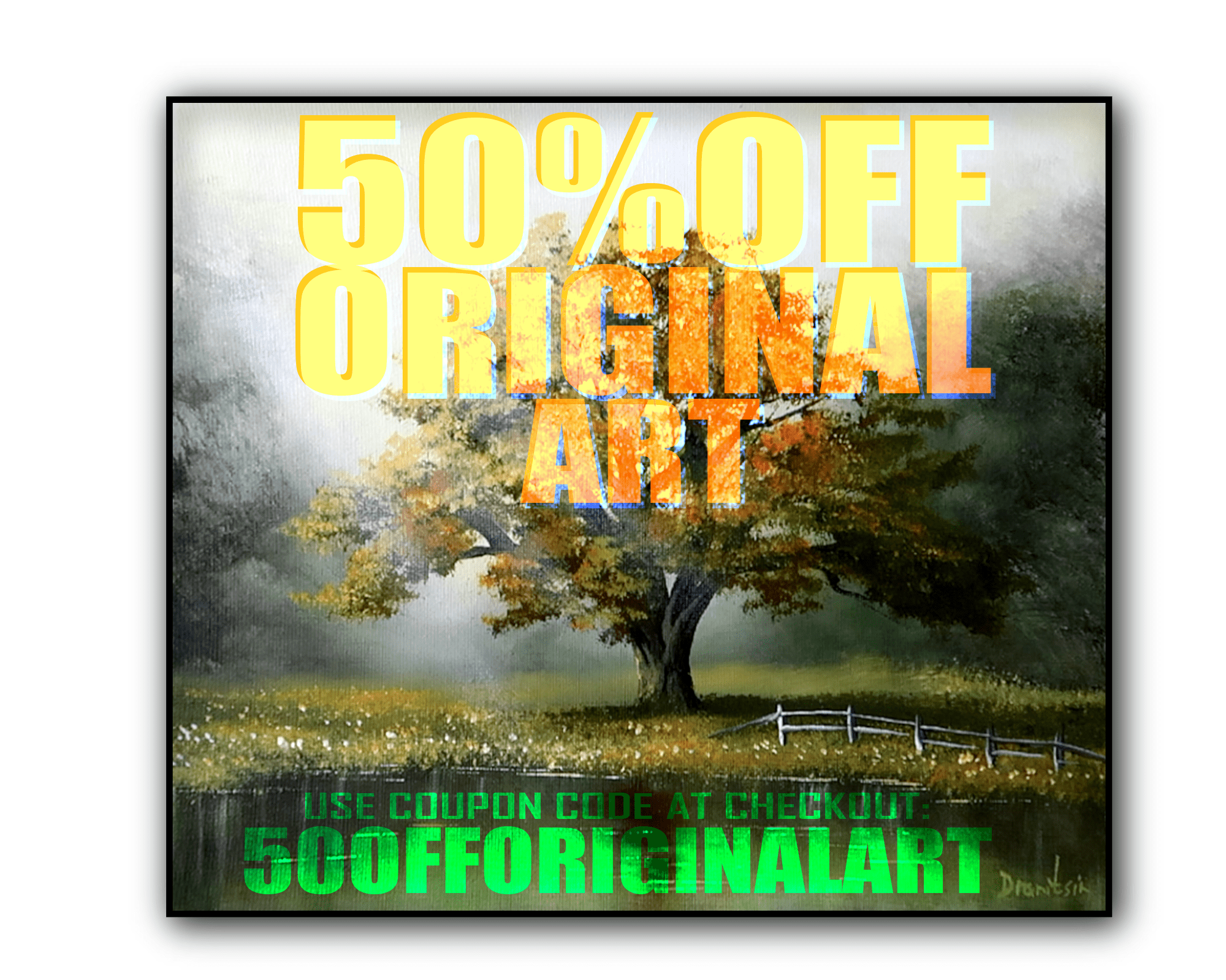50% OFF ALL ORIGINAL PAINTINGS - UrArtStudio