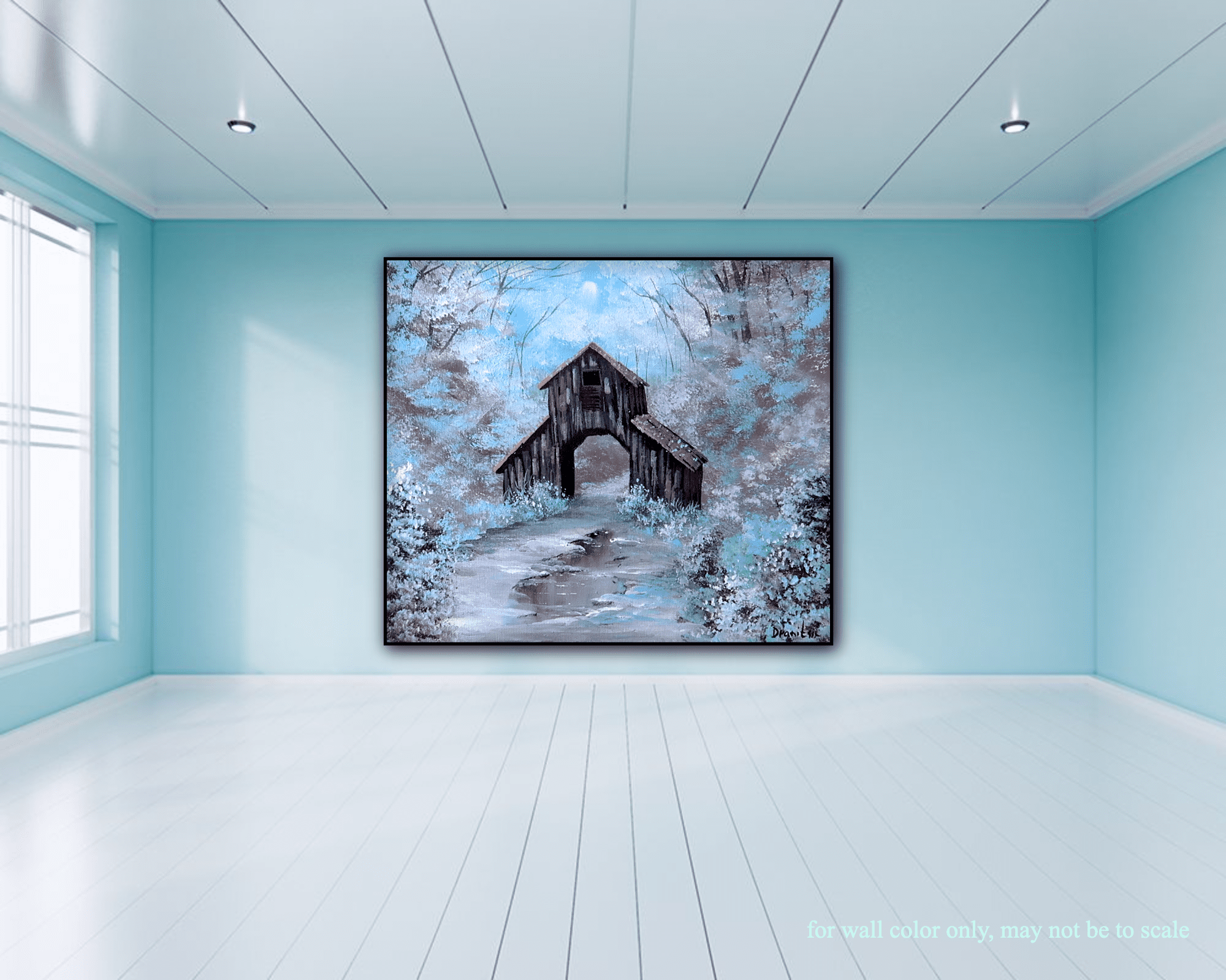 Blues of Nature: How to Paint a Park Gateway in Soft Blue Hues | Step ...