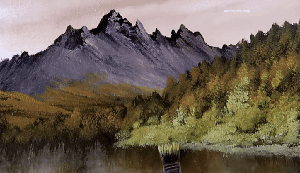 How to paint Mountain Range in Fall Season | Landscape Painting | Easy for Beginners