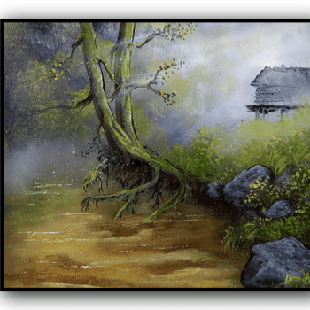cabin by the river