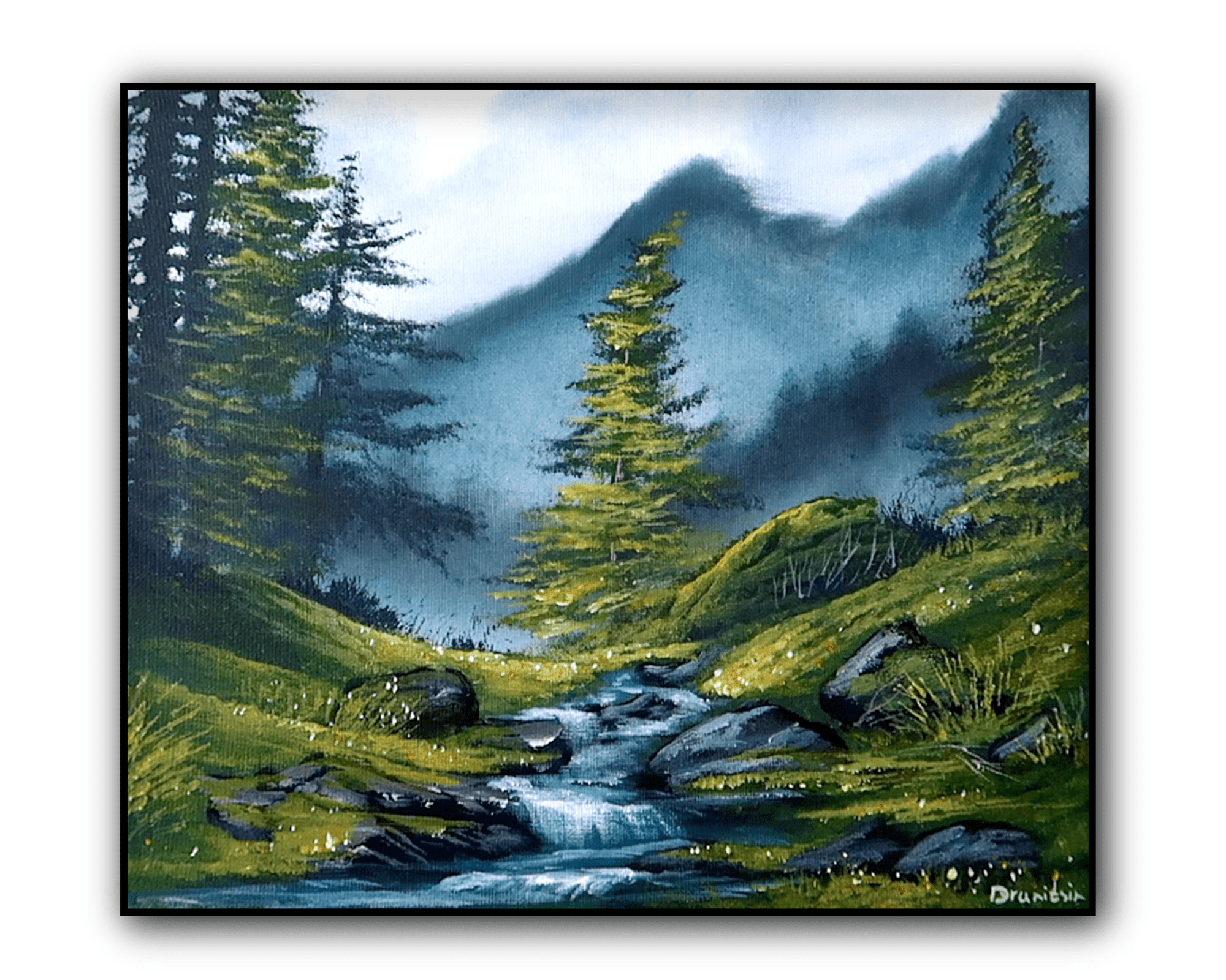 Mountain Waterfall - UrArtStudio