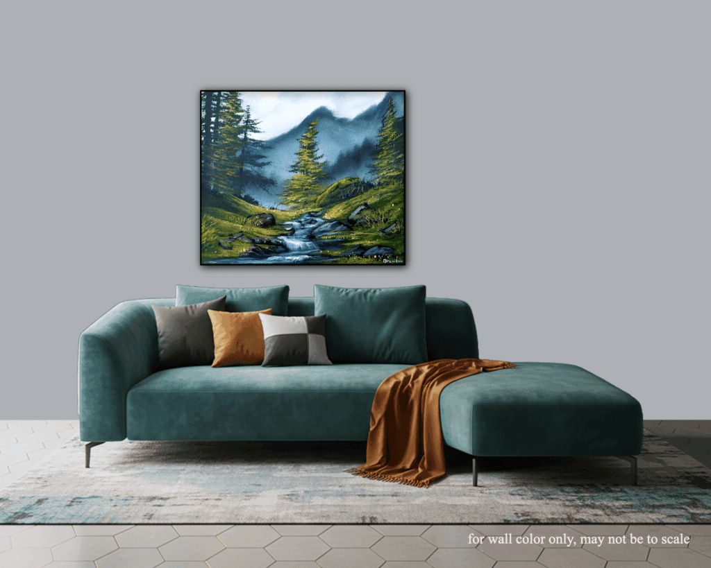 Mountain Stream Step by Step Acrylic Painting Tutorial Oval Brush Art #painting