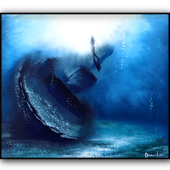 diver sunken ship underwater 1