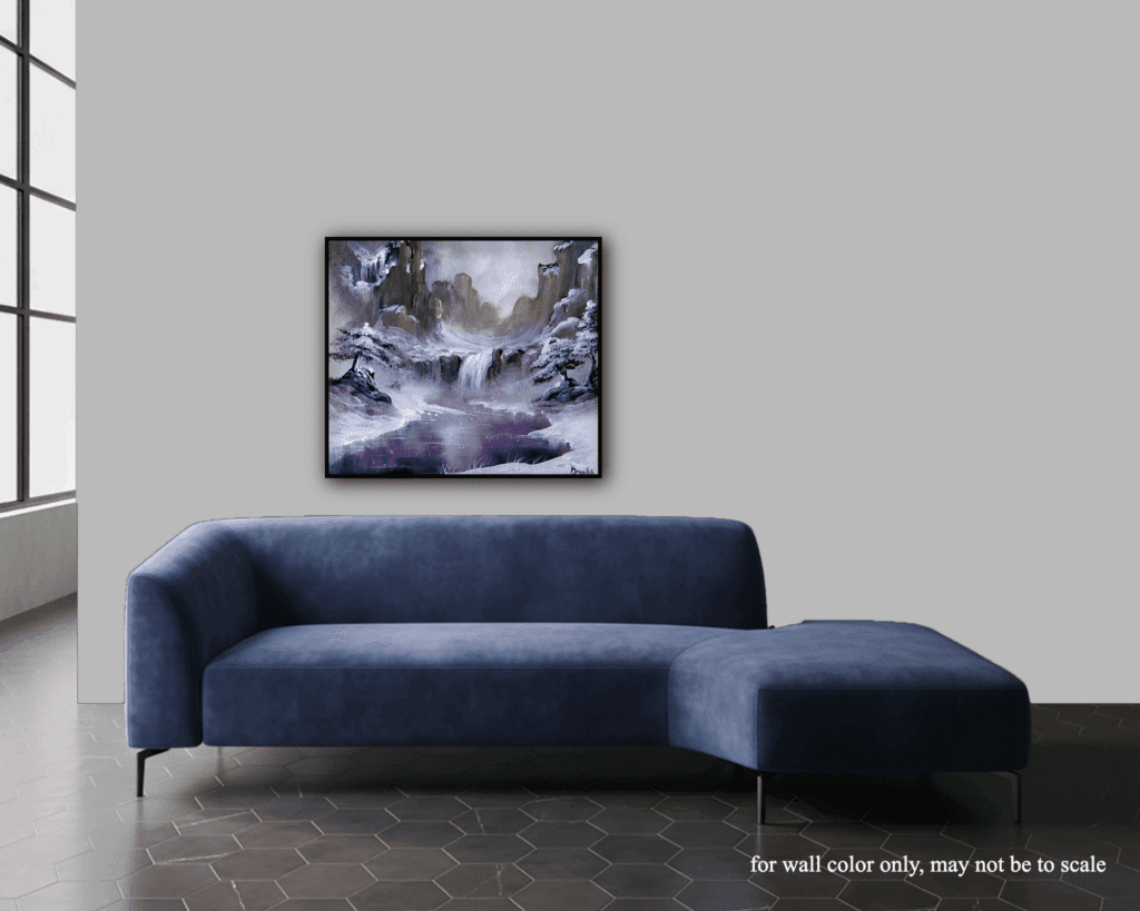 Frozen Mountain Waterfall | Step by Step Acrylic Painting | Oval Brush Art