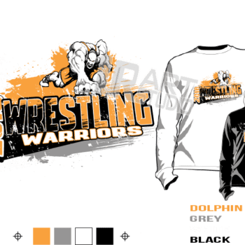 WRESTLING WARRIORS tshirt vector design ready to print